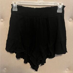 Black Flowy Shorts
